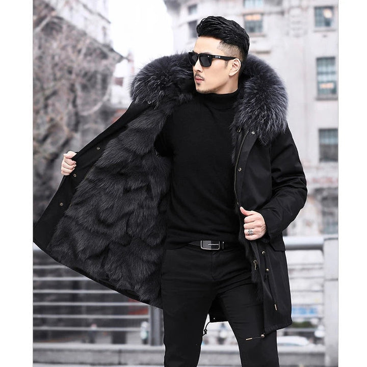 Duarte | Parka Homem Forrada pelo Interior com Gola de Pelo