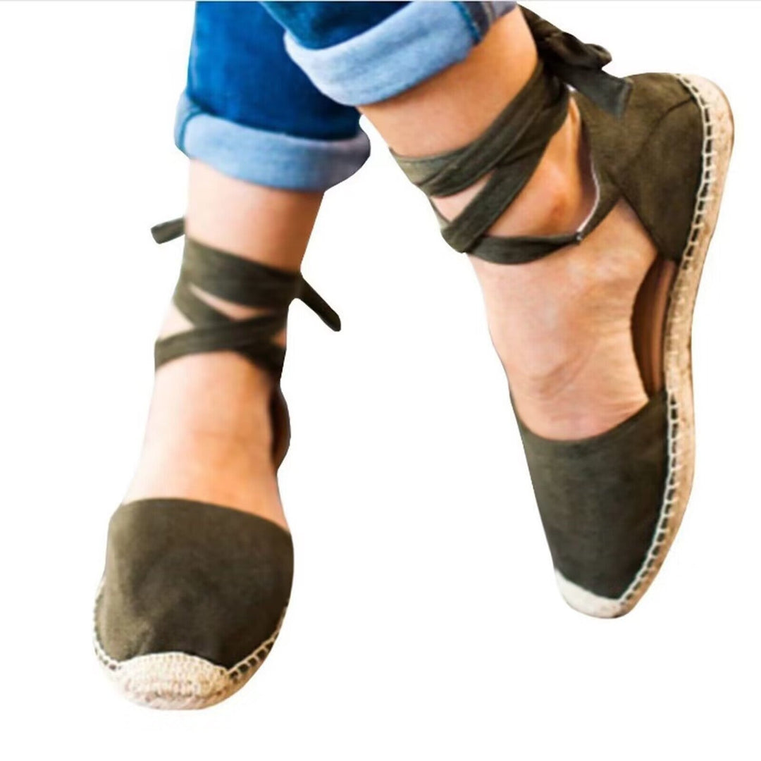 Dulce | Espadrilles Mulher Tiras no Tornozelo Sola Juta