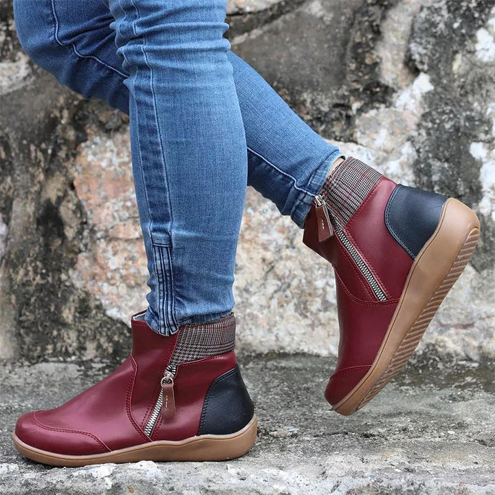 Elisabete | Botins Mulher Fecho Lateral Sola Plana