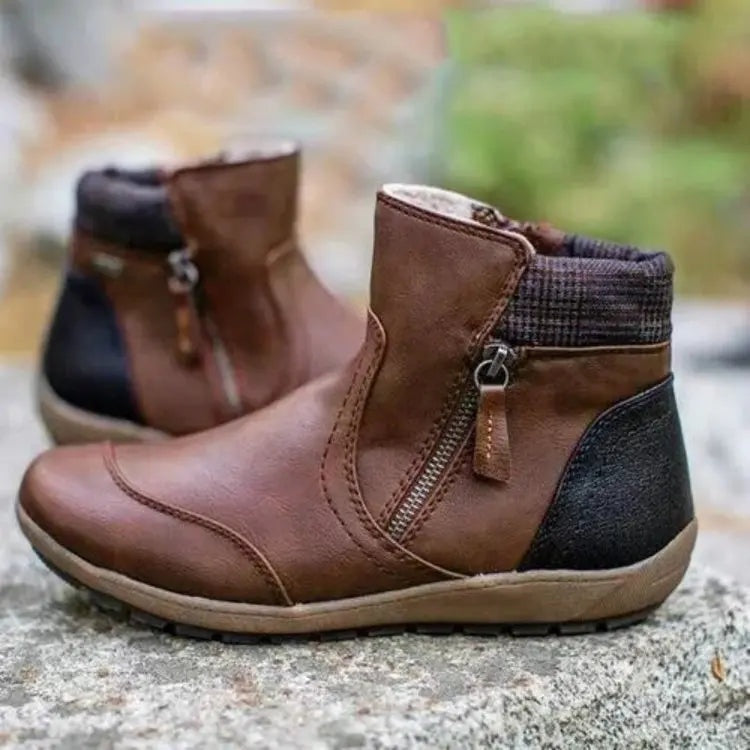 Elisabete | Botins Mulher Fecho Lateral Sola Plana