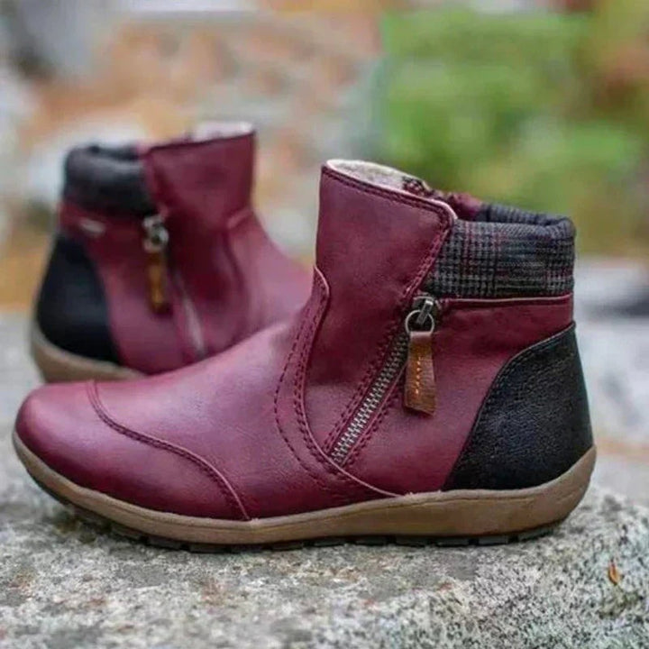 Elisabete | Botins Mulher Fecho Lateral Sola Plana