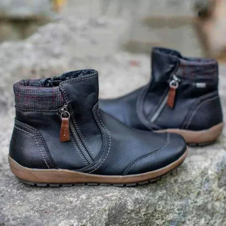 Elisabete | Botins Mulher Fecho Lateral Sola Plana