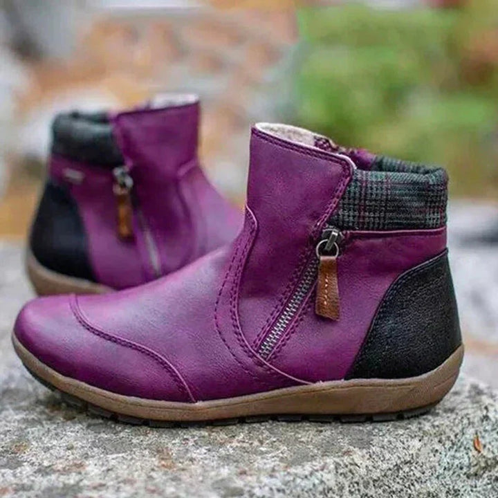 Elisabete | Botins Mulher Fecho Lateral Sola Plana