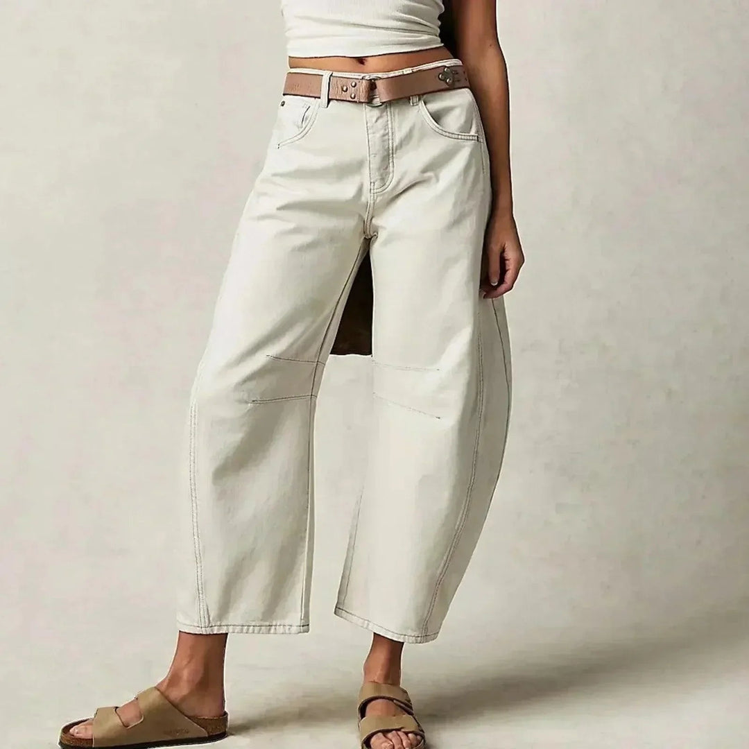 Elisabete | Jeans Mulher Corte Largo Cintura Alta
