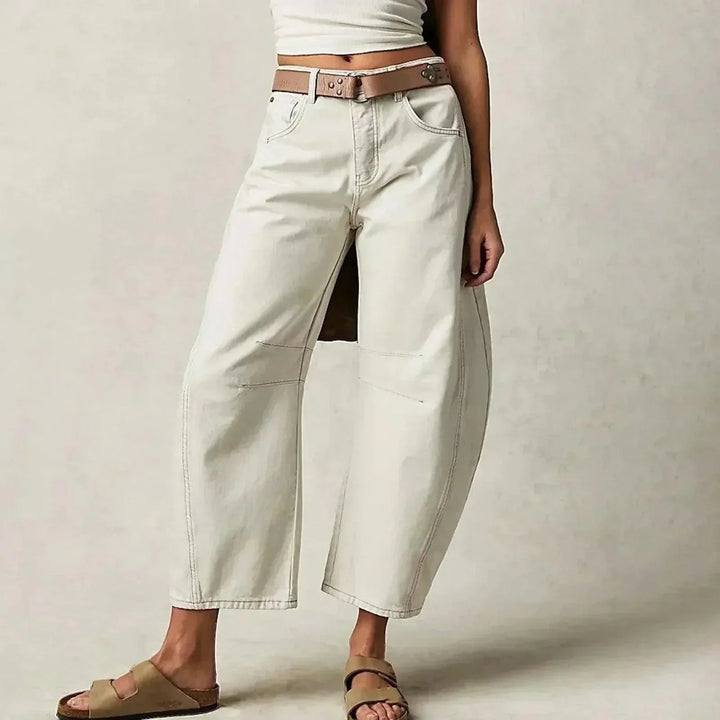 Elisabete | Jeans Mulher Corte Largo Cintura Alta