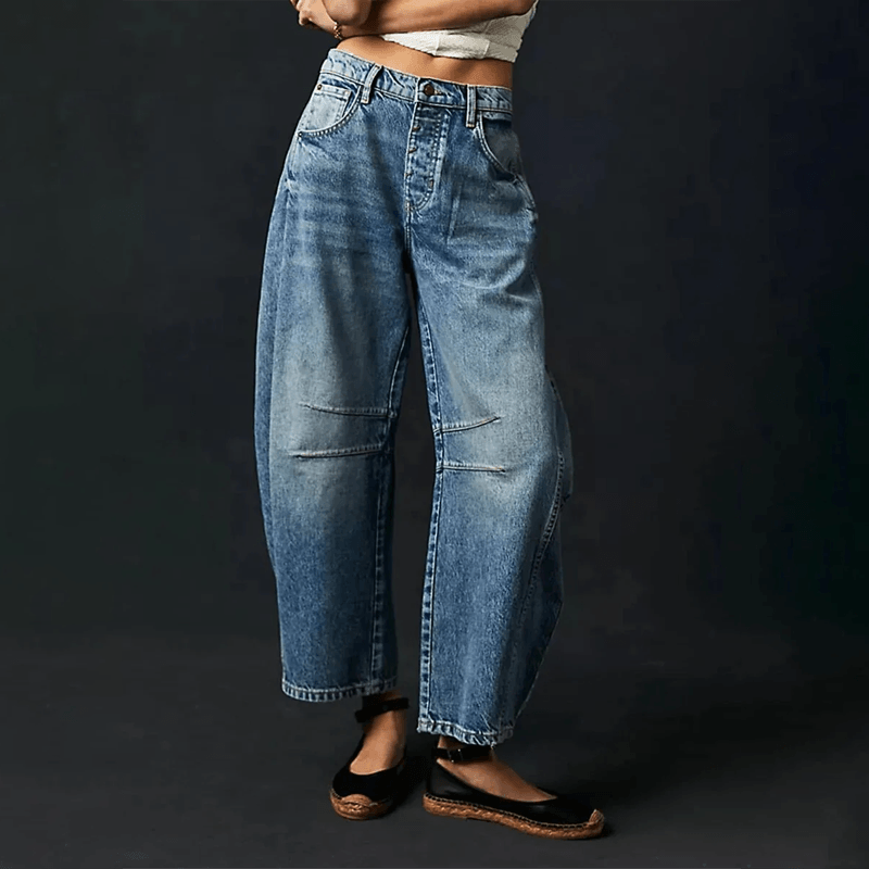 Elisabete | Jeans Mulher Corte Largo Cintura Alta
