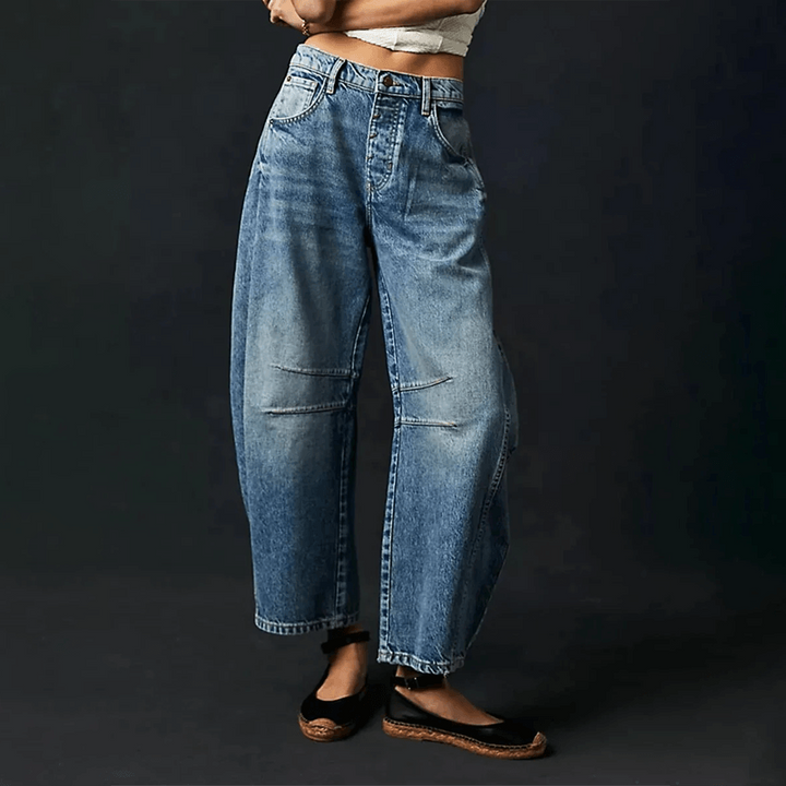 Elisabete | Jeans Mulher Corte Largo Cintura Alta