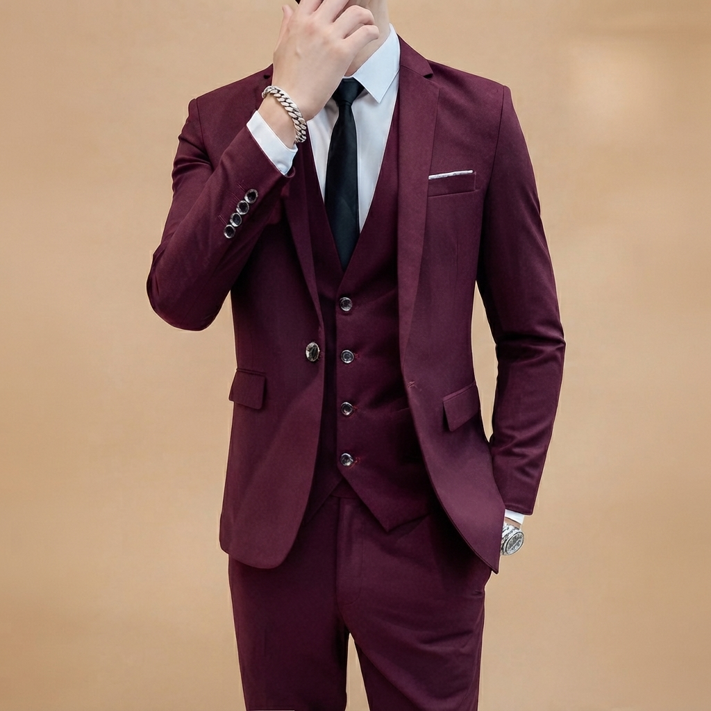 Fato de 3 Peças Homem Slim Fit Cerimónia