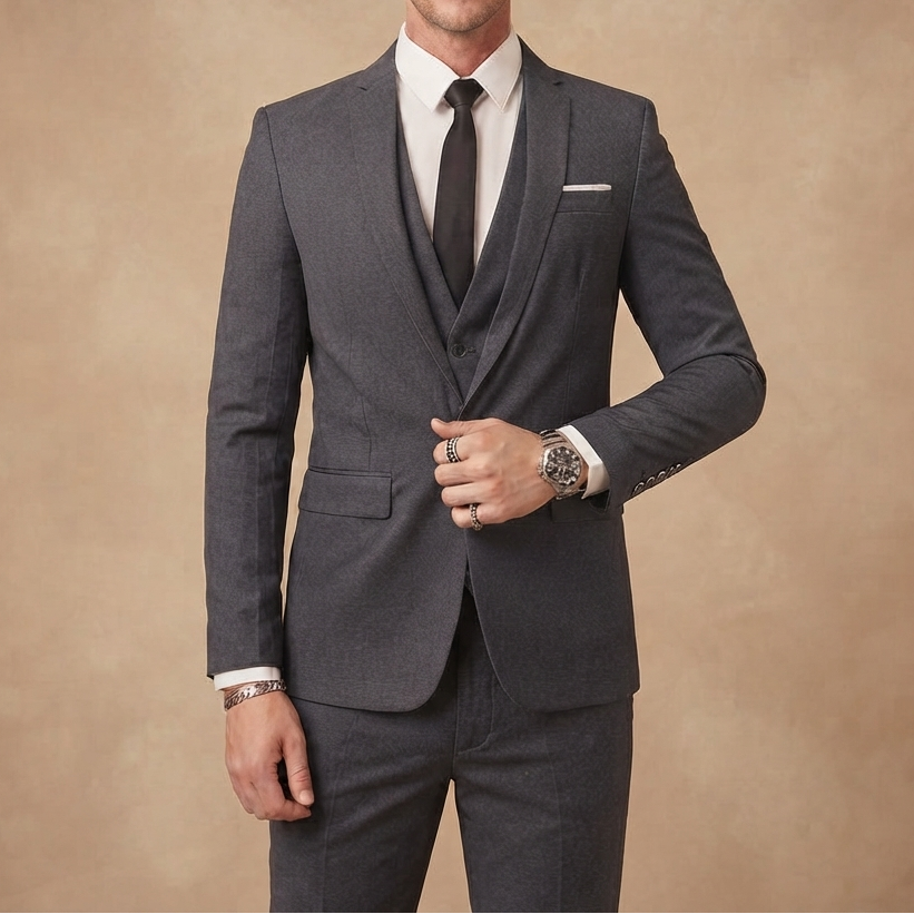 Fato de 3 Peças Homem Slim Fit Cerimónia