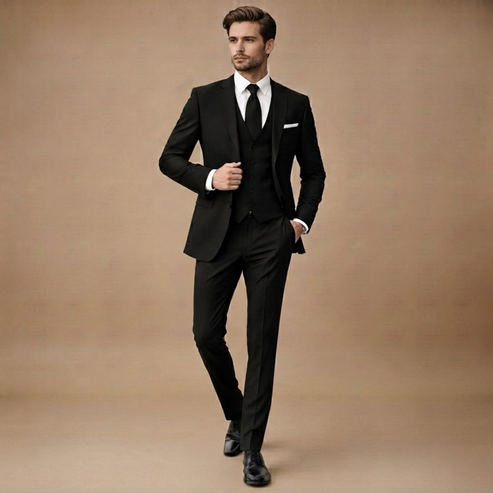 Fato de 3 Peças Slim Fit Homem Casamento Blazer Colete Calças