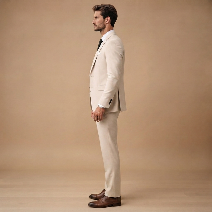 Fato de 3 Peças Slim Fit Homem Casamento Blazer Colete Calças