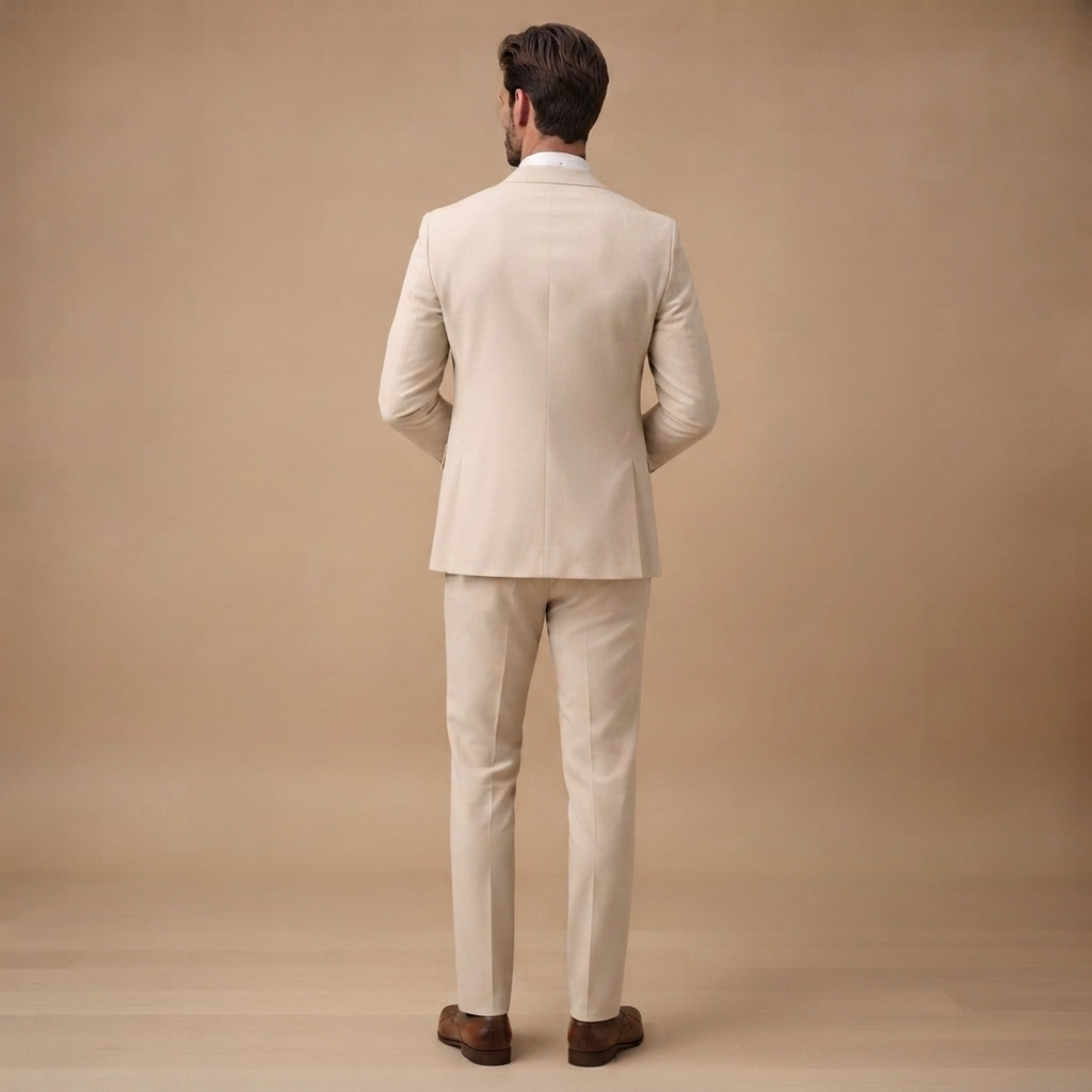 Fato de 3 Peças Slim Fit Homem Casamento Blazer Colete Calças