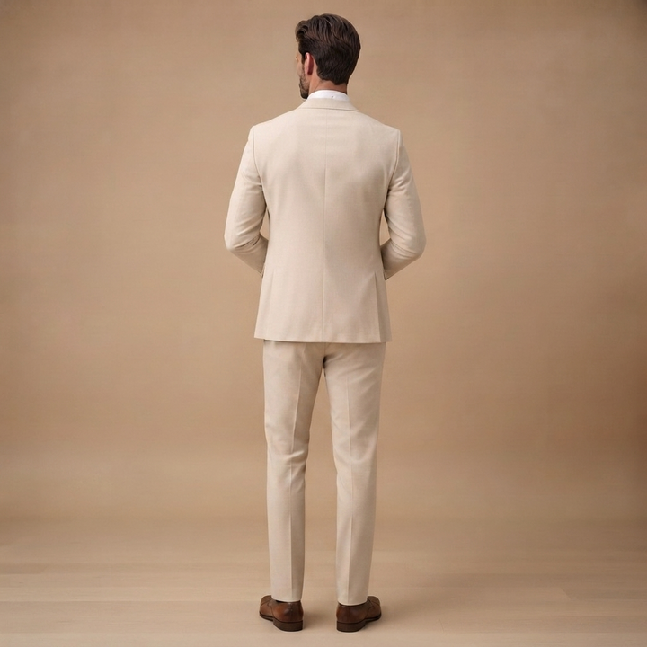 Fato de 3 Peças Slim Fit Homem Casamento Blazer Colete Calças
