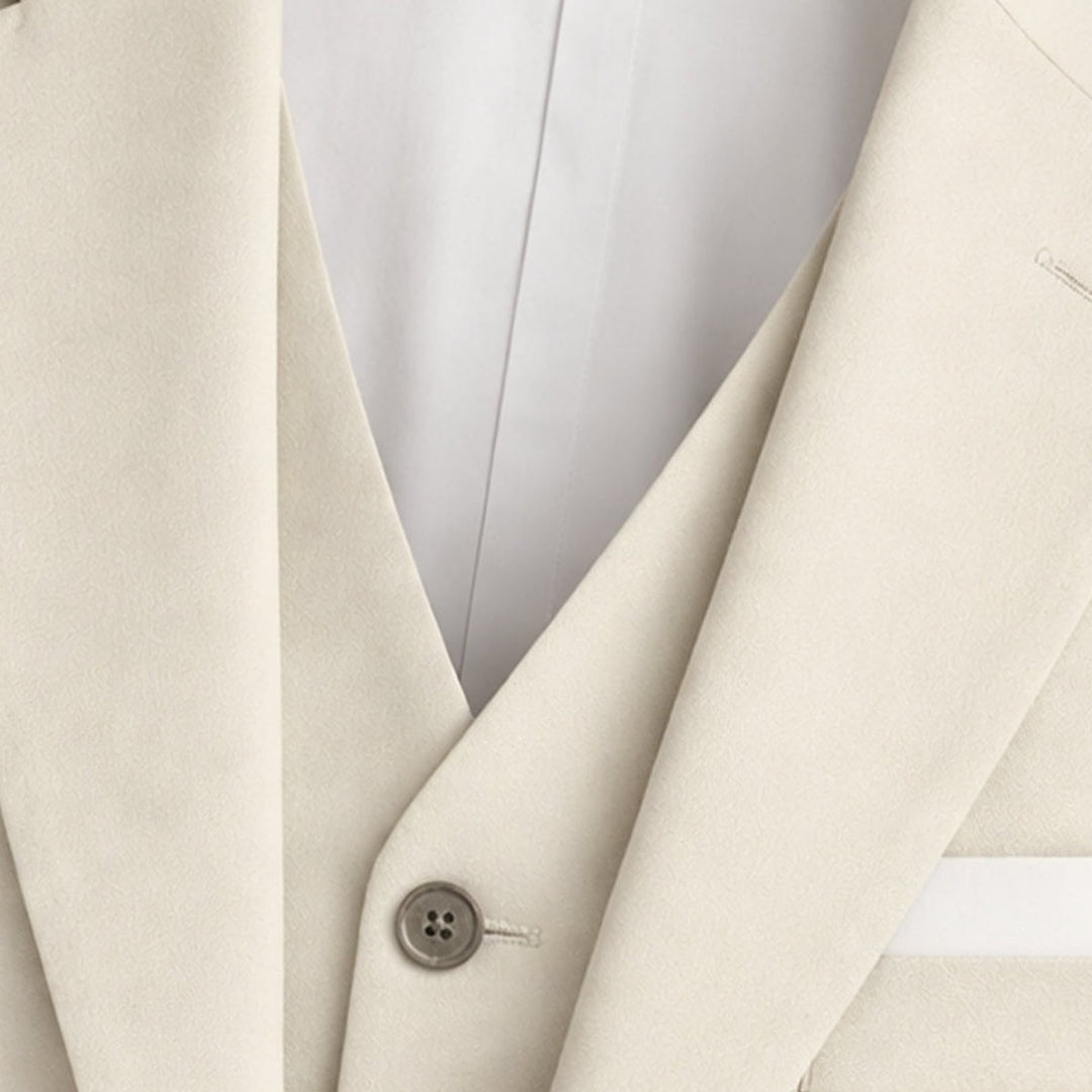 Fato de 3 Peças Slim Fit Homem Casamento Blazer Colete Calças