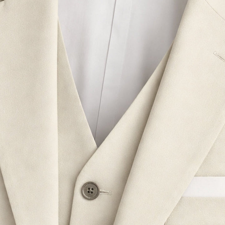 Fato de 3 Peças Slim Fit Homem Casamento Blazer Colete Calças