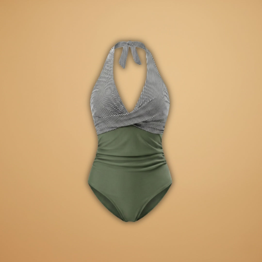 Cláudia | Fato de Banho Inteiro Halter Mulher Cintura Alta