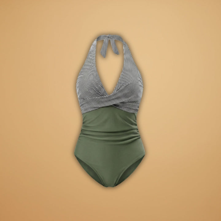 Cláudia | Fato de Banho Inteiro Halter Mulher Cintura Alta