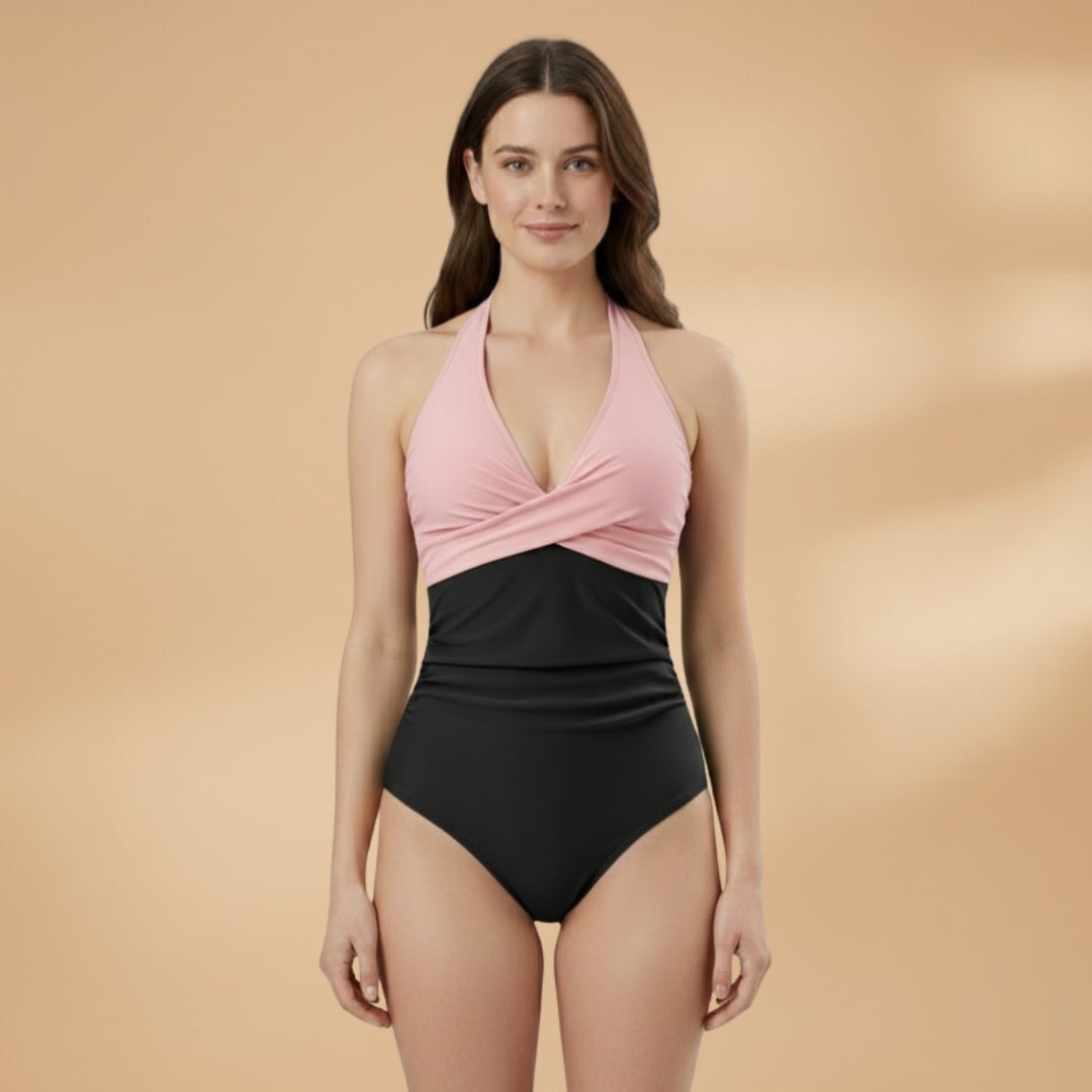 Cláudia | Fato de Banho Inteiro Halter Mulher Cintura Alta