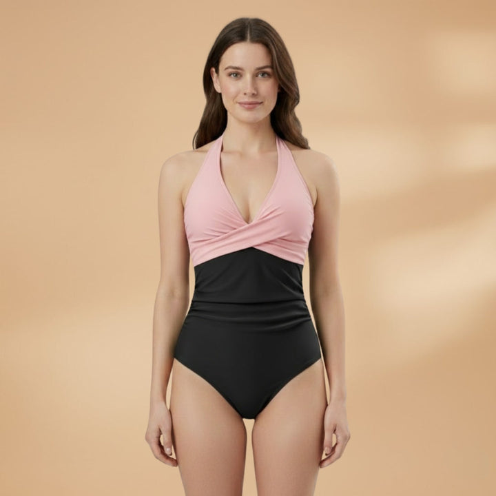Cláudia | Fato de Banho Inteiro Halter Mulher Cintura Alta