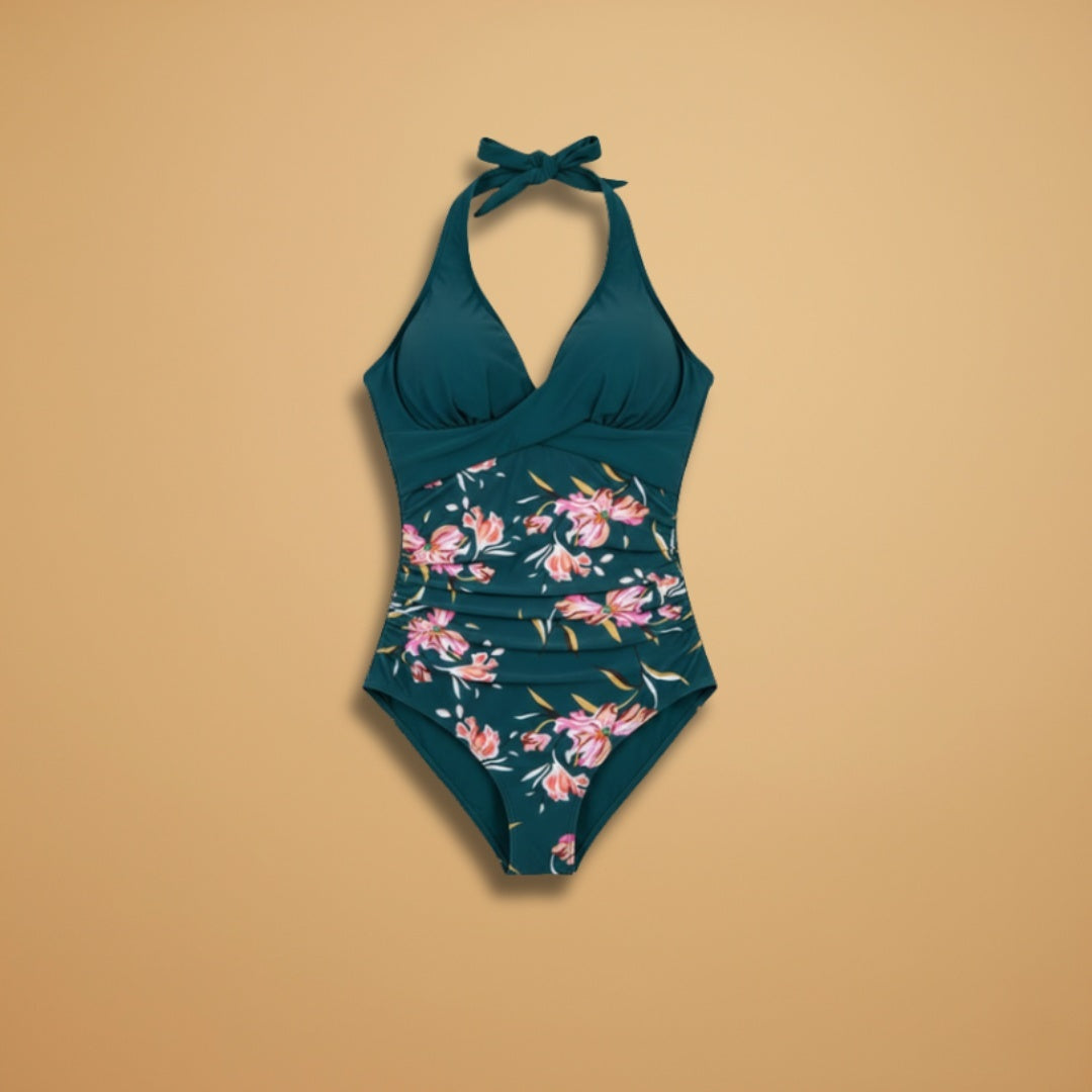 Diana | Fato de Banho Inteiro Halter Mulher Estampado Floral