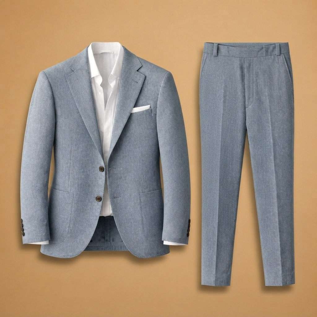 Fato de Duas Peças Homem Corte Ajustado Elegante