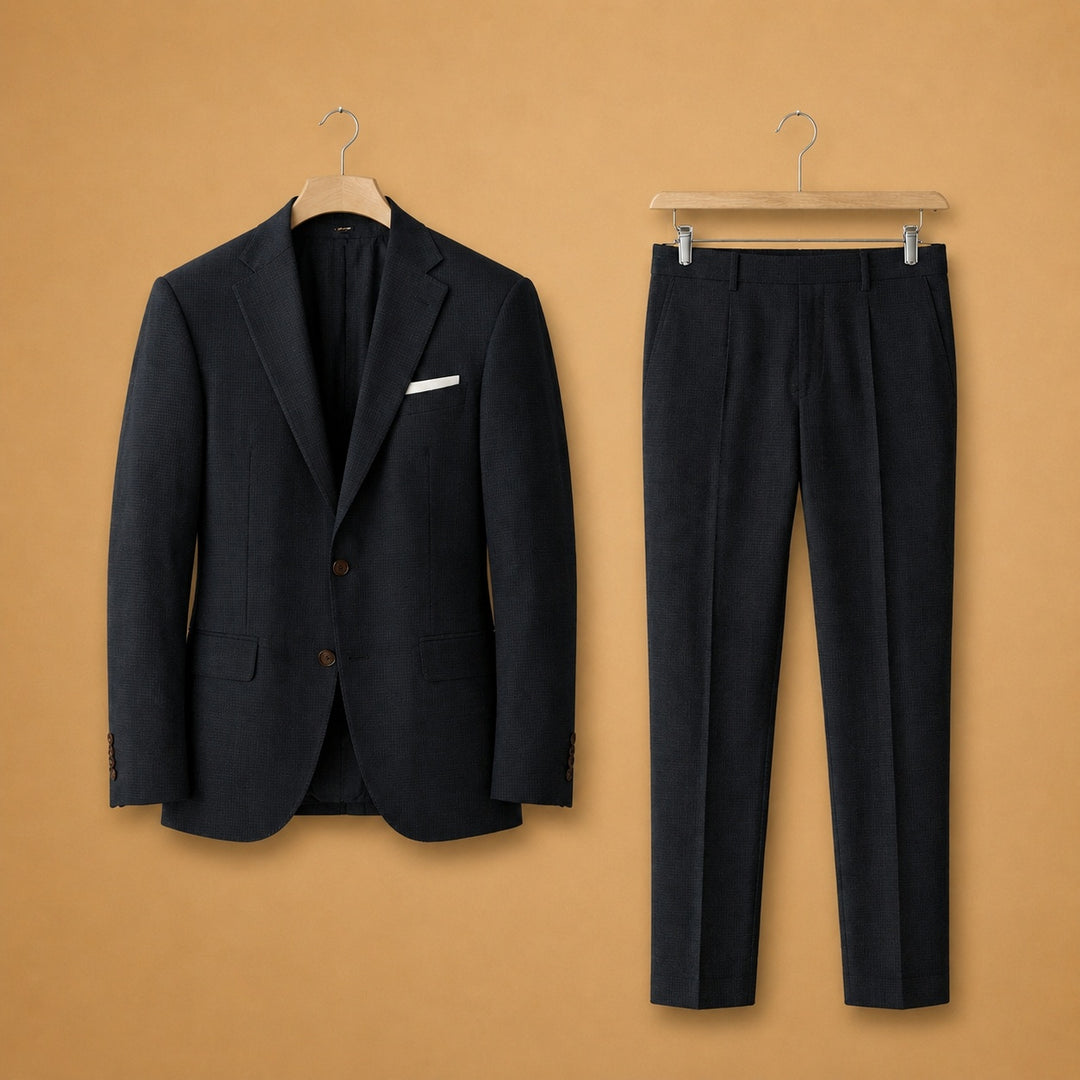 Fato de Duas Peças Homem Corte Ajustado Elegante
