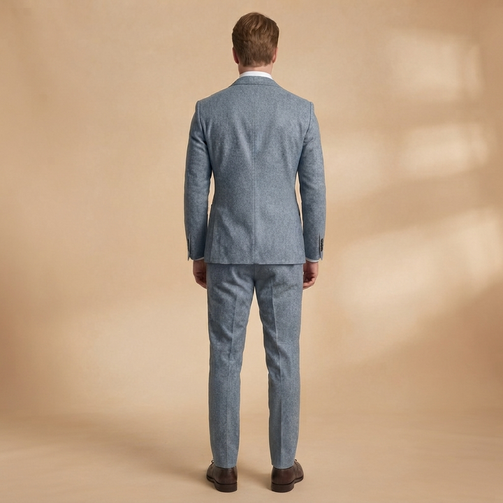 Fato de Duas Peças Homem Corte Ajustado Elegante
