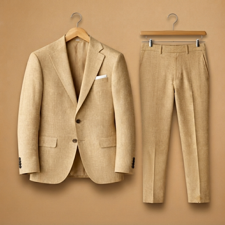 Fato de Duas Peças Homem Corte Ajustado Elegante