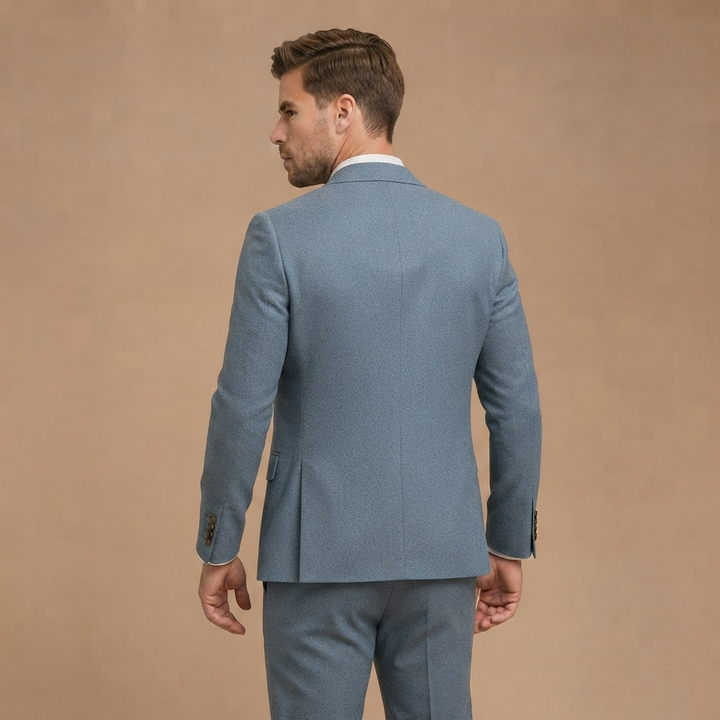 Fato de Linho Slim Fit Homem Blazer e Calças Conjunto