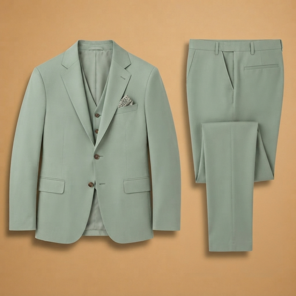 Fato de Três Peças Homem Slim Fit com Colete