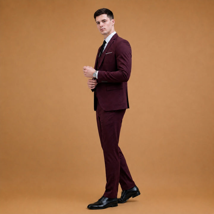 Fato de Três Peças Slim Fit Homem Casamento