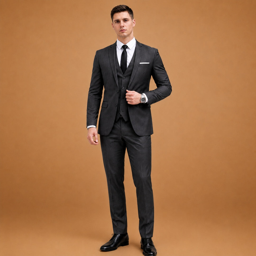 Fato de Três Peças Slim Fit Homem Casamento