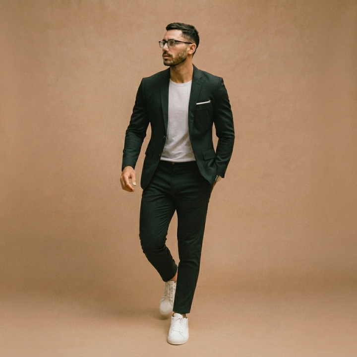 Fato Slim Fit Homem Blazer e Calças Corte Moderno