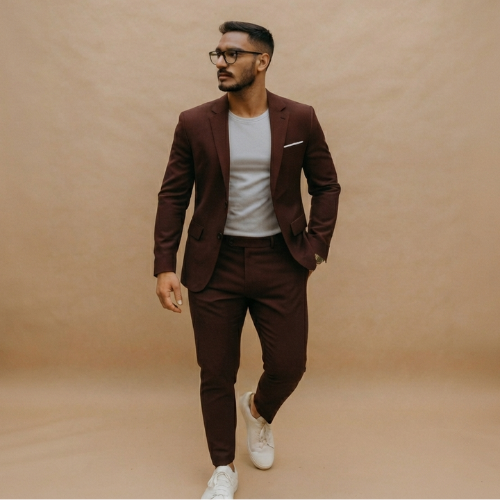 Fato Slim Fit Homem Blazer e Calças Corte Moderno
