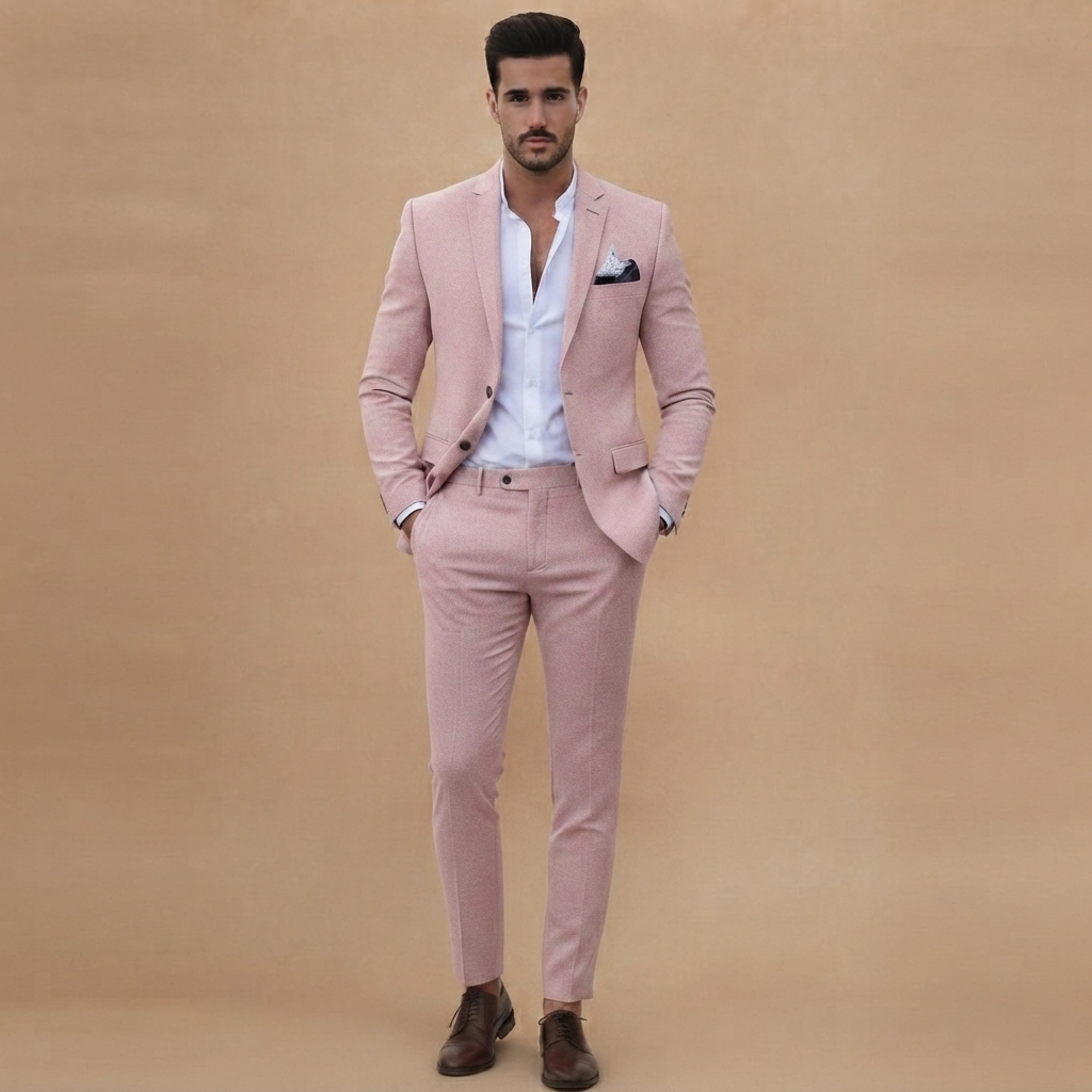 Fato Slim Fit Homem Conjunto Blazer e Calças