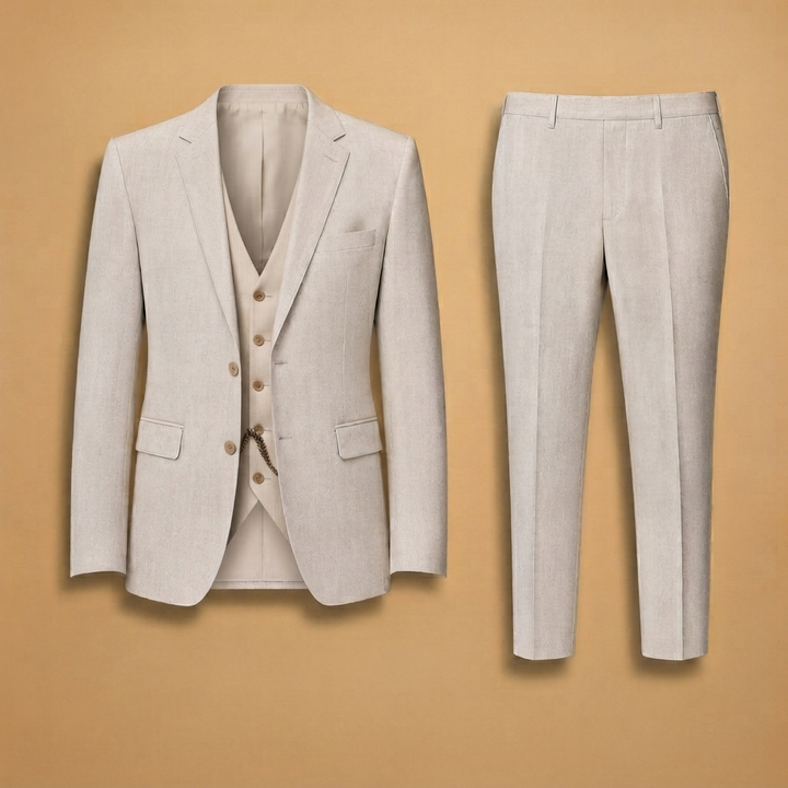 Fato Três Peças Homem Casamento Elegante