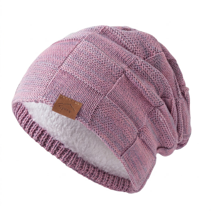 Fernanda | Gorro de Malha com Forro Polar Mulher Slouchy