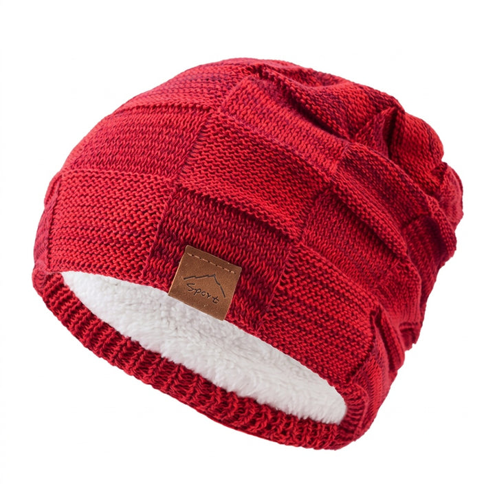 Fernanda | Gorro de Malha com Forro Polar Mulher Slouchy