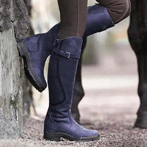 Filipa | Botas Inverno Mulher Couro Cano Alto com Fivela