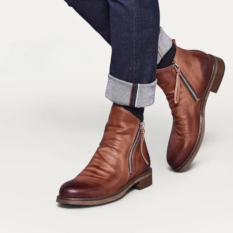 Filipe | Chelsea Boots de Couro Homem com Fecho Lateral