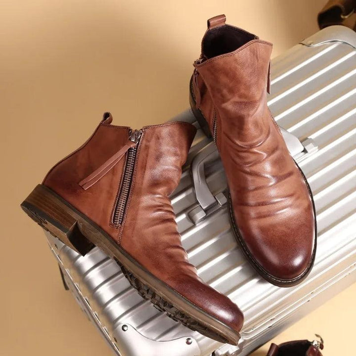 Filipe | Chelsea Boots de Couro Homem com Fecho Lateral