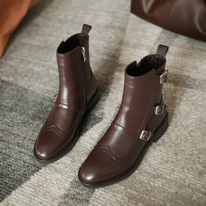 Francisca | Chelsea Boots de Couro Homem Fivelas Monk
