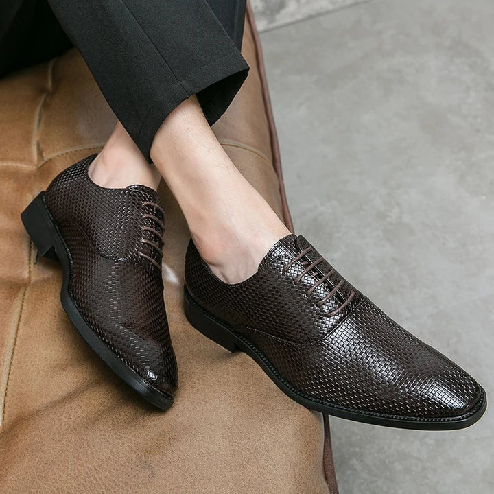 Francisco | Sapatos Oxford de Couro Texturado Homem com Atacadores