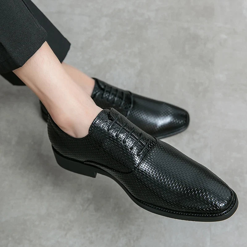Francisco | Sapatos Oxford de Couro Texturado Homem com Atacadores