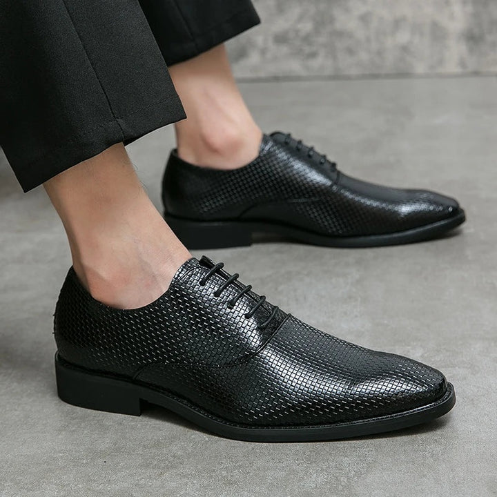 Francisco | Sapatos Oxford de Couro Texturado Homem com Atacadores