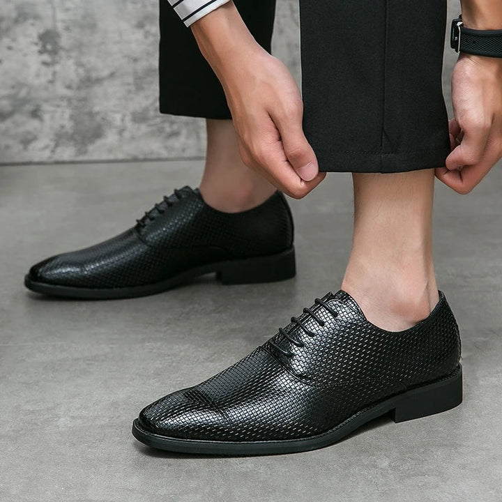 Francisco | Sapatos Oxford de Couro Texturado Homem com Atacadores