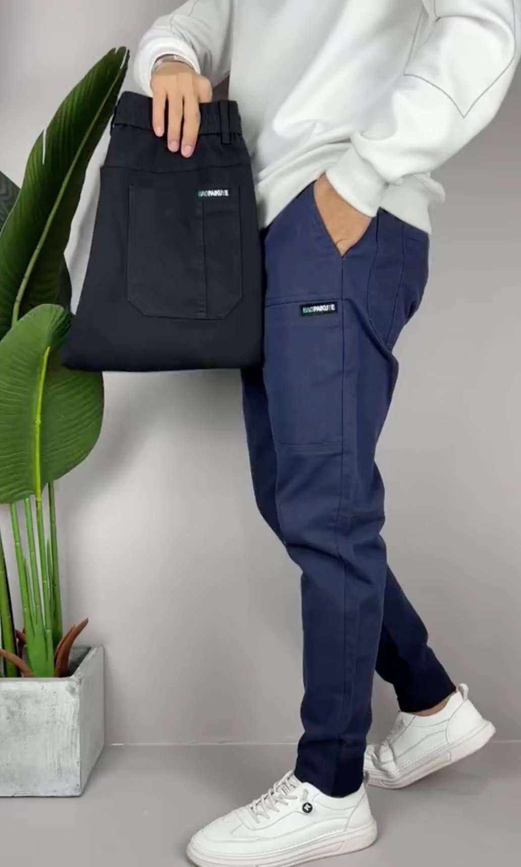 Gonçalo | Calças Cargo Homem Jogger com Bolsos Laterais