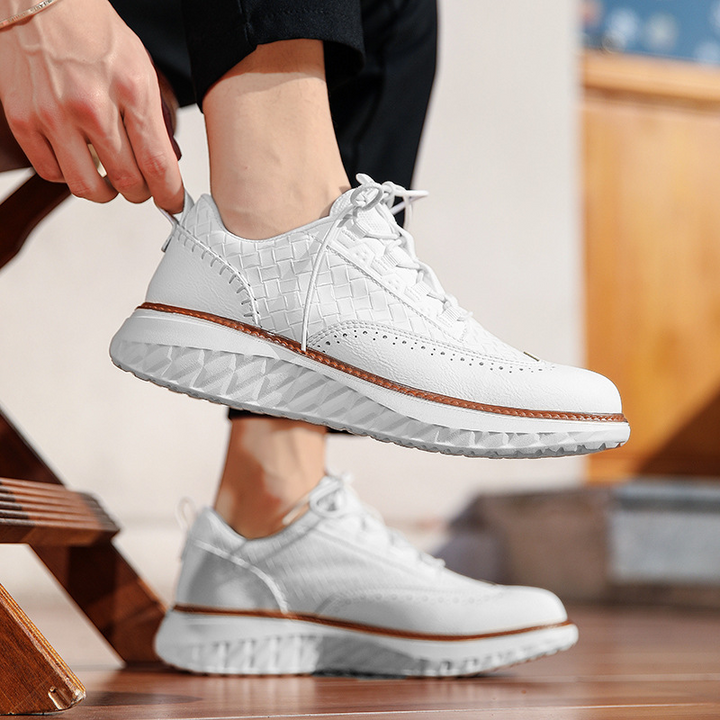 Gustavo | Sneakers Homem Estilo Oxford com Textura Tecida Sola Leve