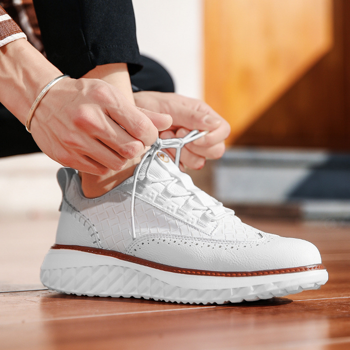 Gustavo | Sneakers Homem Estilo Oxford com Textura Tecida Sola Leve