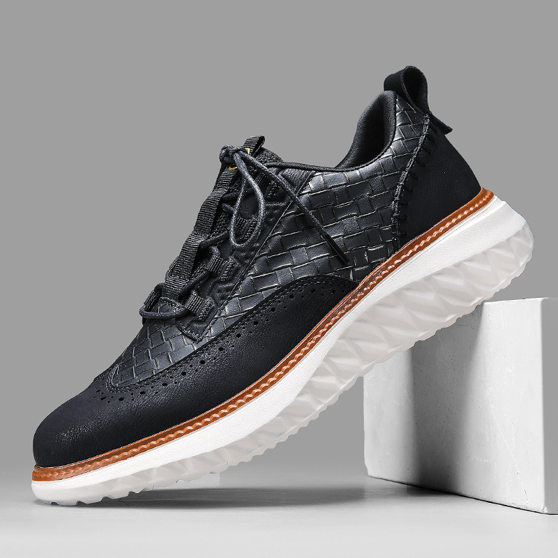 Gustavo | Sneakers Homem Estilo Oxford com Textura Tecida Sola Leve